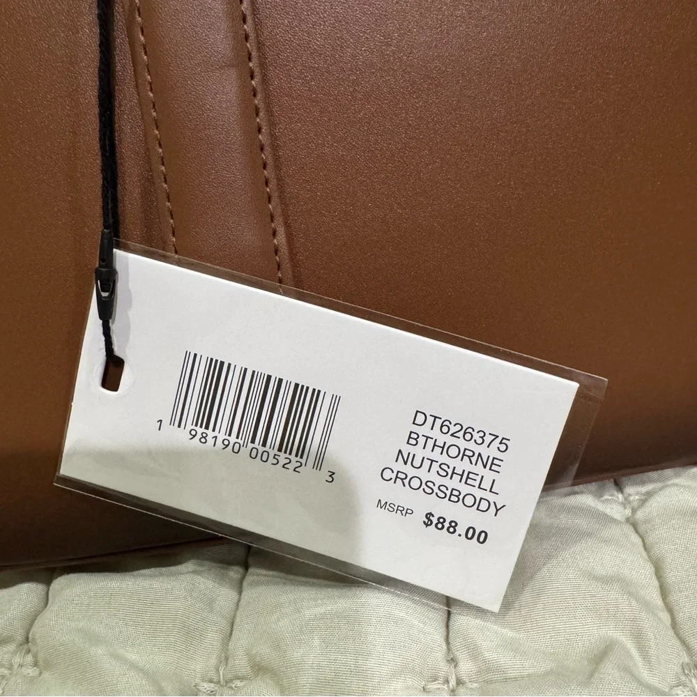 Steve Madden Brown Bthorne Nutshell with Teddy Bear Charms Crossbody Satchel Bag